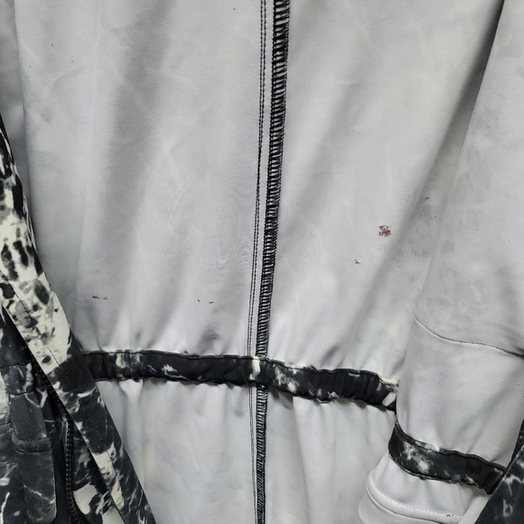 SWEATS by Norma Kamali black marble print supplex jacket sz SM see detai… - Picture 8 of 8